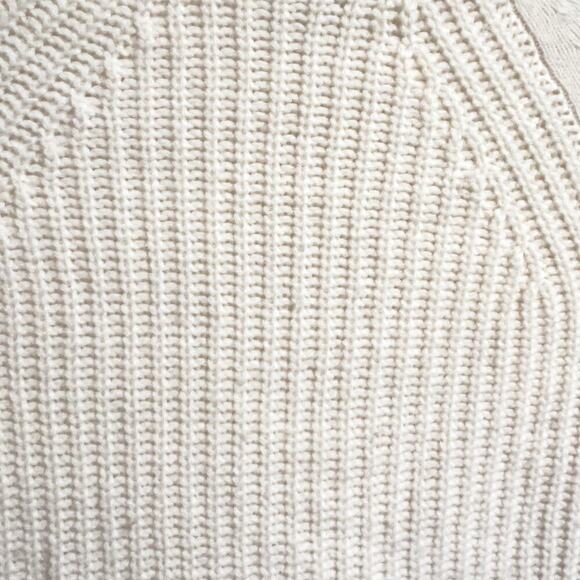 J.Crew Sweater Small New England Mock Neck Wool Tunic Sweater Ivory Cream - Picture 2 of 11